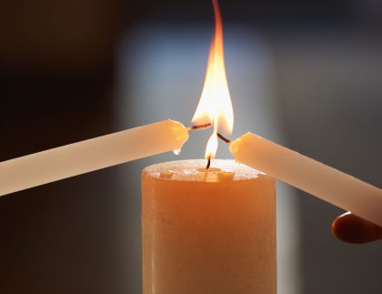 Unity Candle being lit